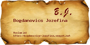 Bogdanovics Jozefina névjegykártya